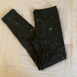 Gymshark Black & Green Leggings